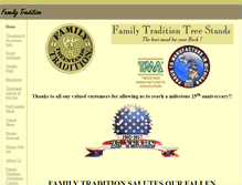 Tablet Screenshot of familytraditiontreestands.com